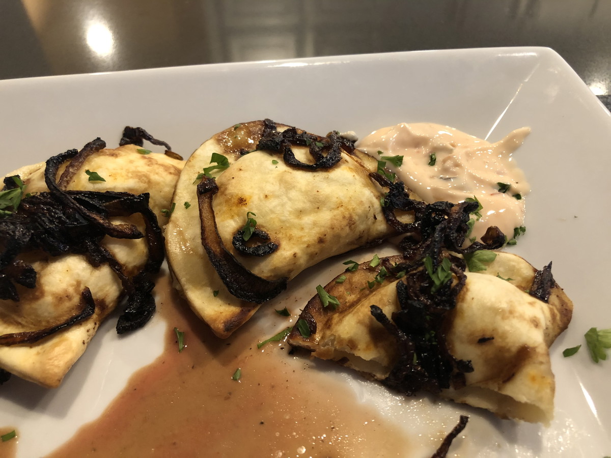 Sheet Pan Pierogis with Caramelized Onion