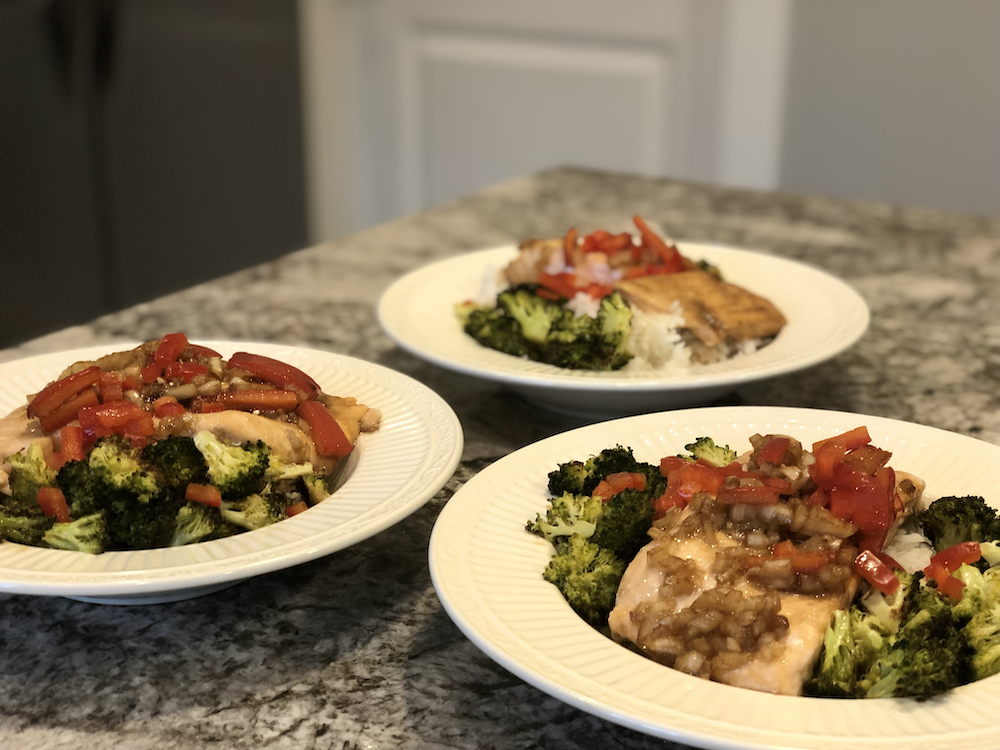 Sheet Pan Salmon and Broccoli