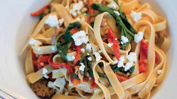 Image of Fettuccini  with Spinach and Sundried Tomatoes