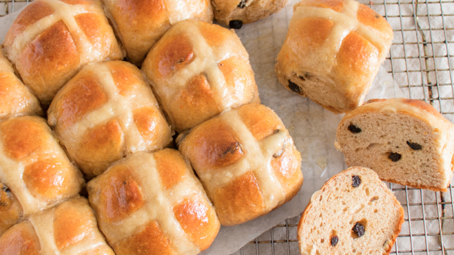 Image of Olive Oil Hot Cross Buns