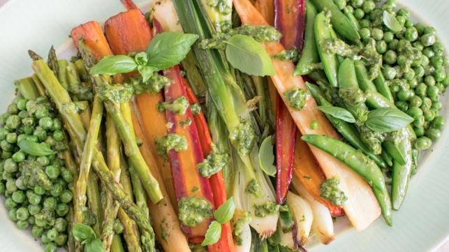 Image of Spring Vegetables with Salsa Verde