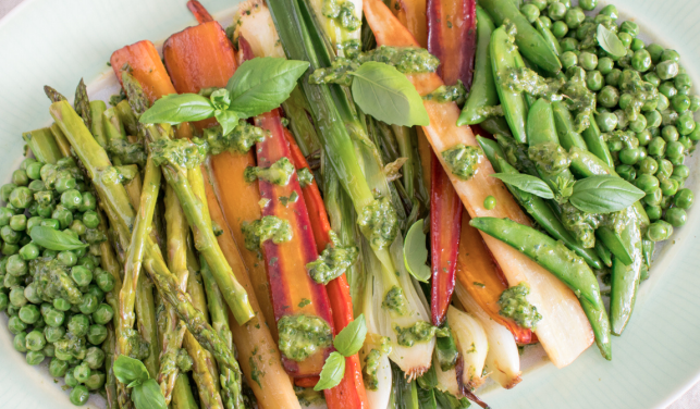 Spring Vegetables with Salsa Verde