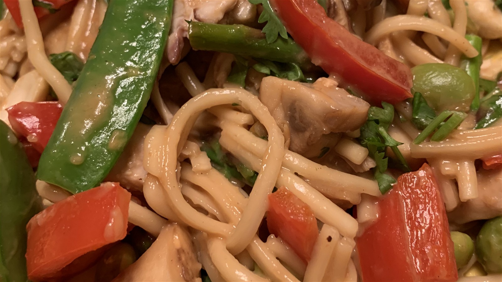 Lime Peanut Udon Noodle Bowl