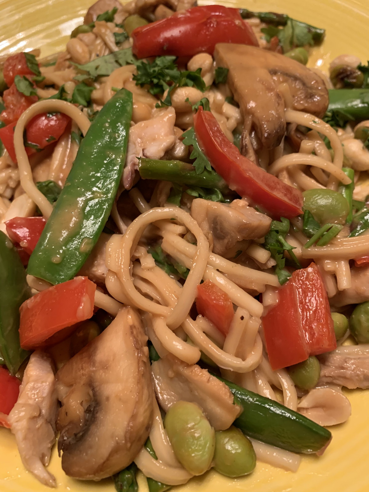 Lime Peanut Udon Noodle Bowl