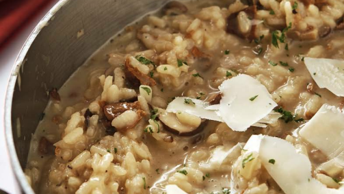 Wild Mushroom Risotto with Truffle Oil