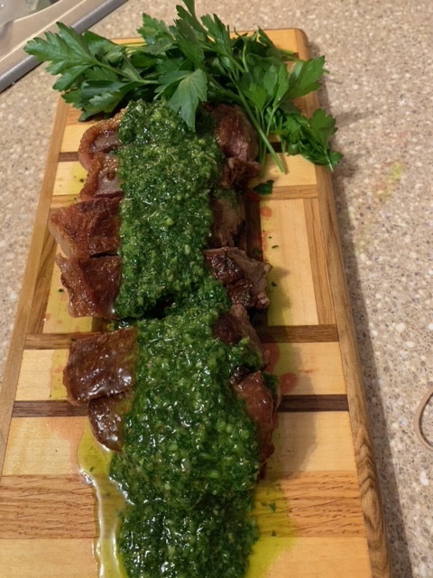 Steak with Chimichurri Sauce