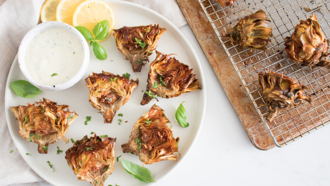 Olive Oil Fried Artichokes