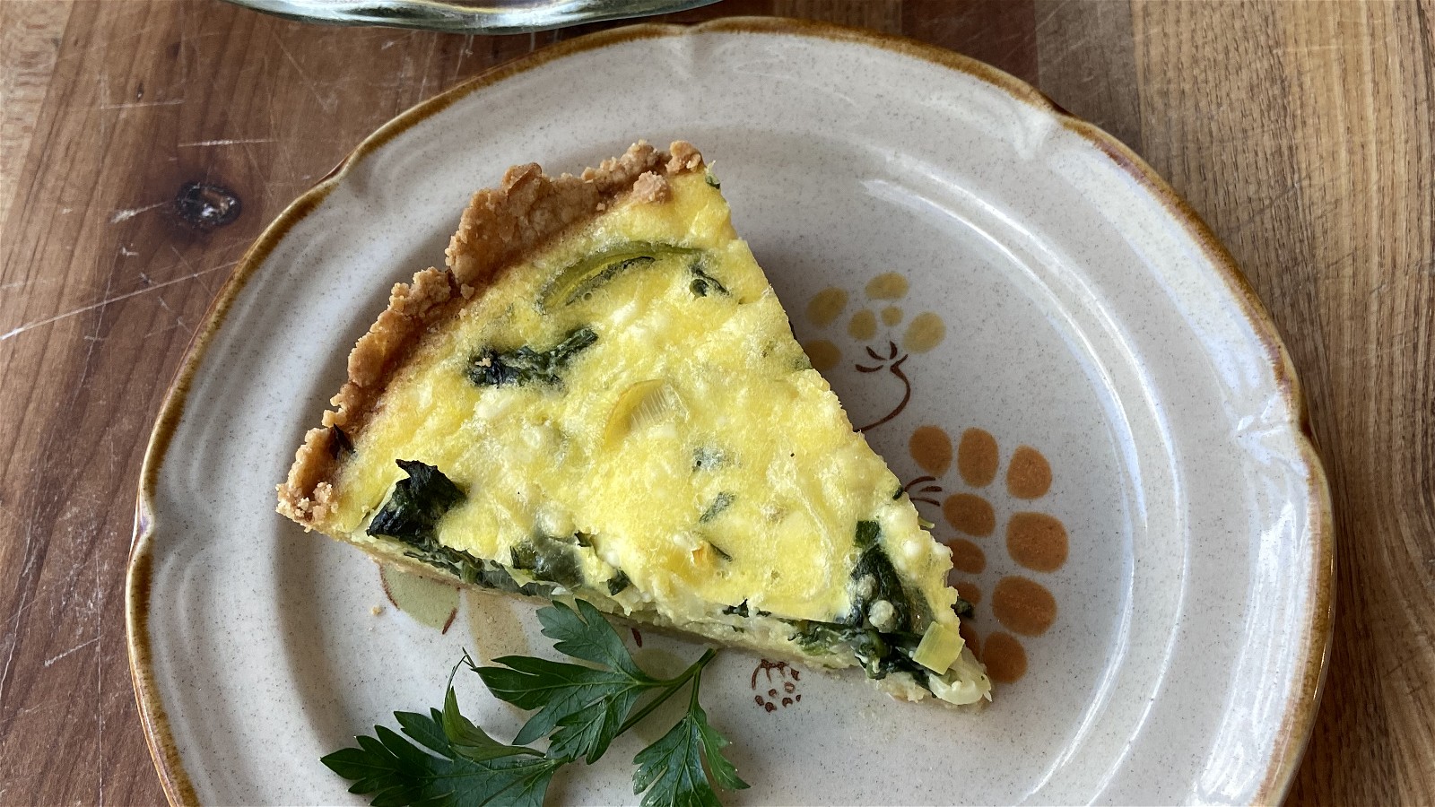 Spinach, Leek and Goat Cheese Quiche