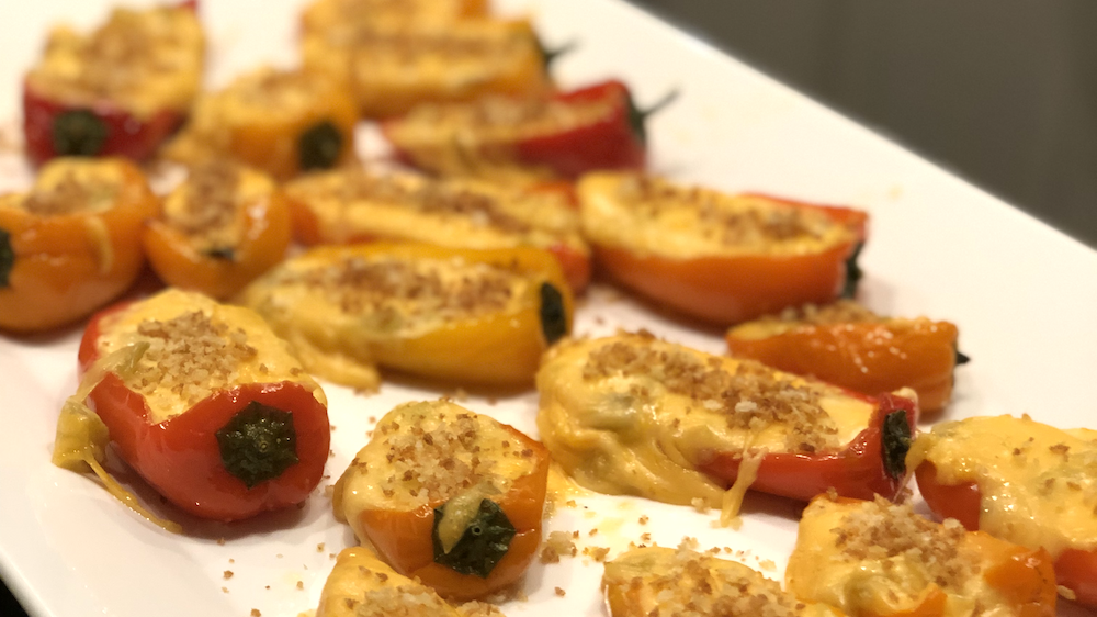 Queso Stuffed Mini Peppers