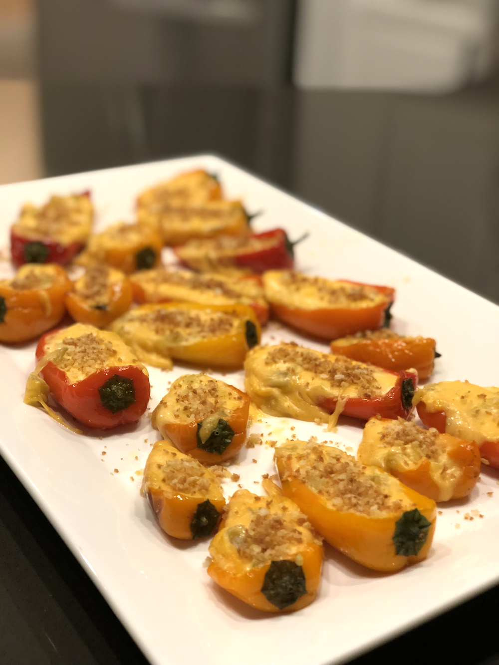 Queso Stuffed Mini Peppers