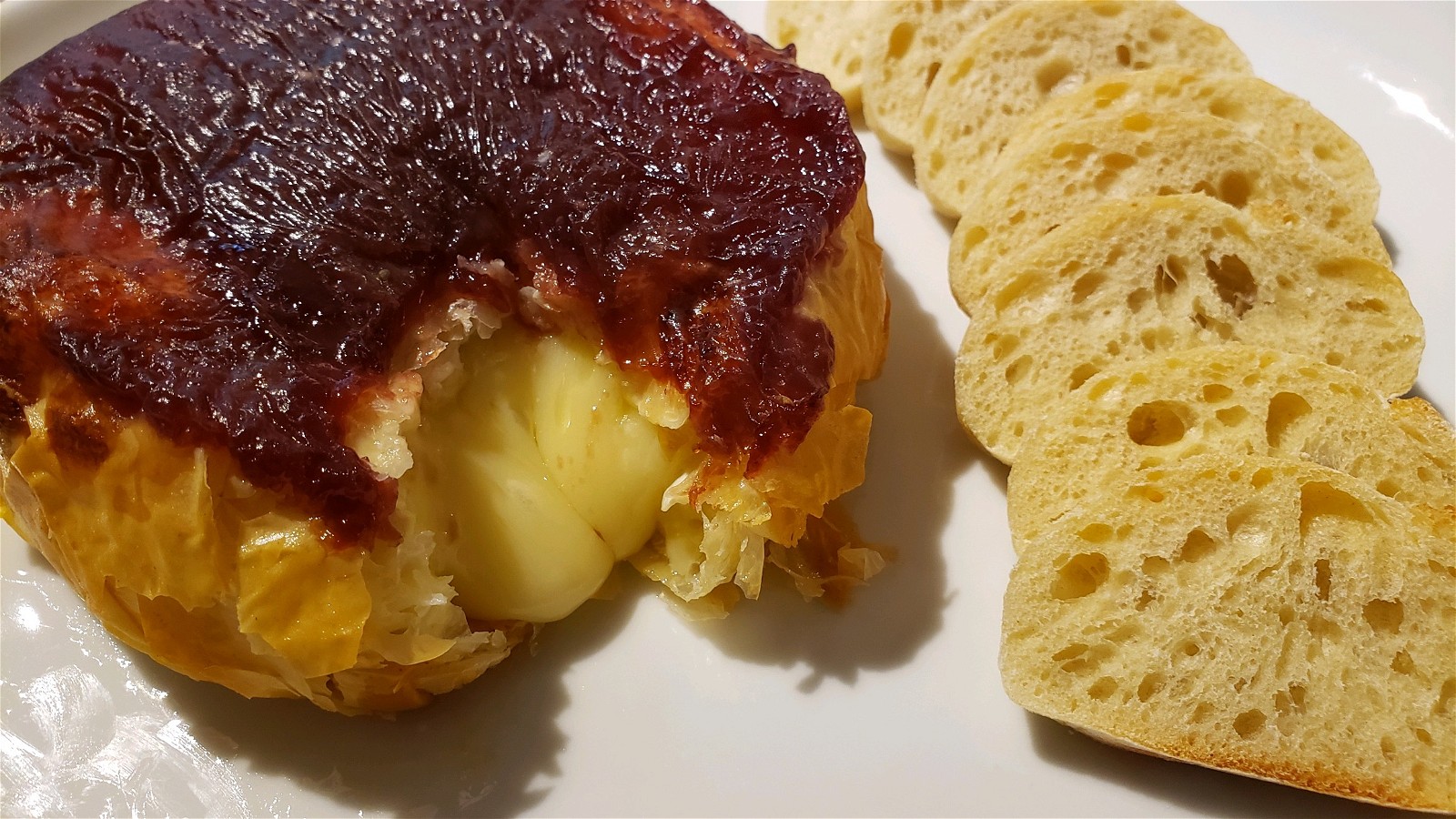 Image of Baked Brie with Rosemary Chipotle Jam