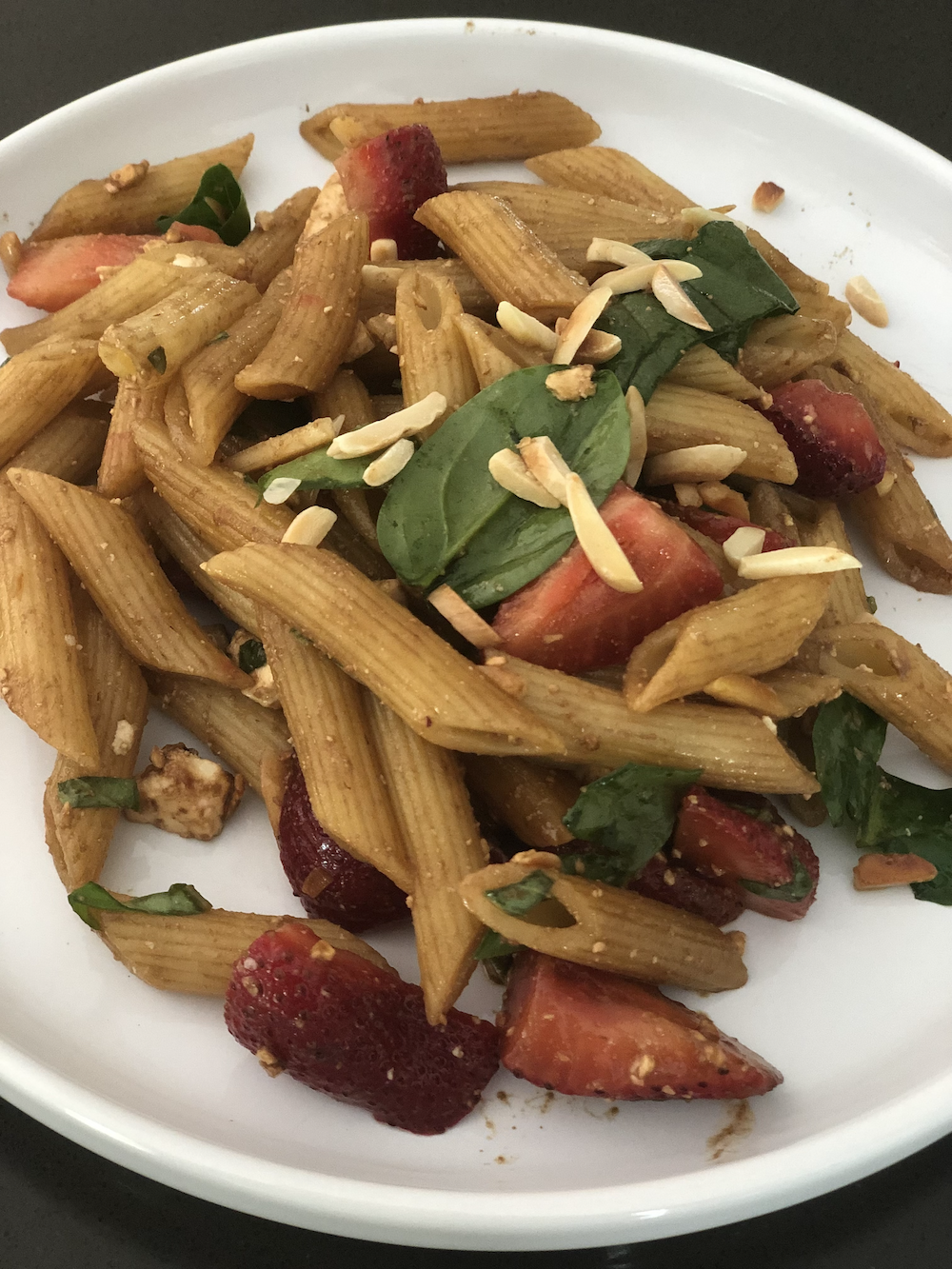 Strawberry Balsamic Pasta Salad