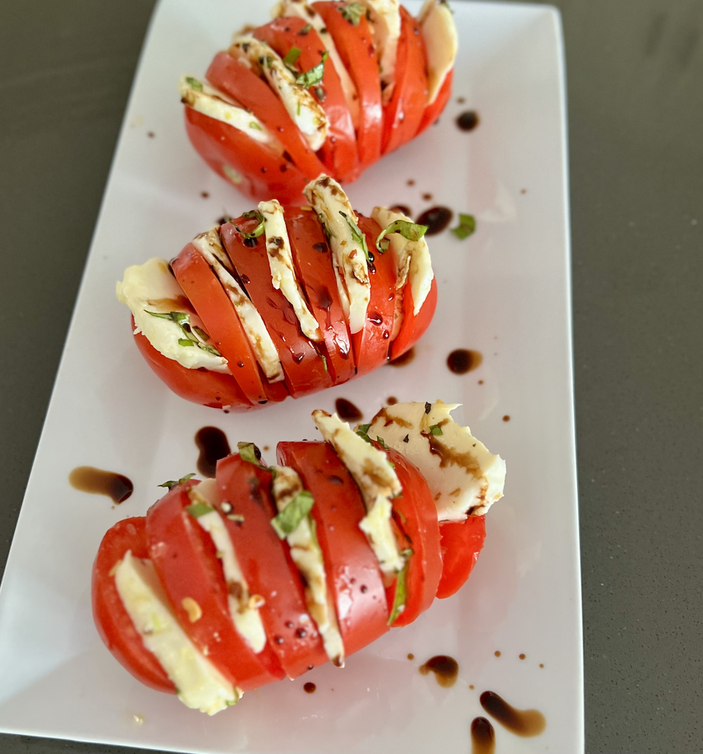 Hasselback Caprese Tomatoes