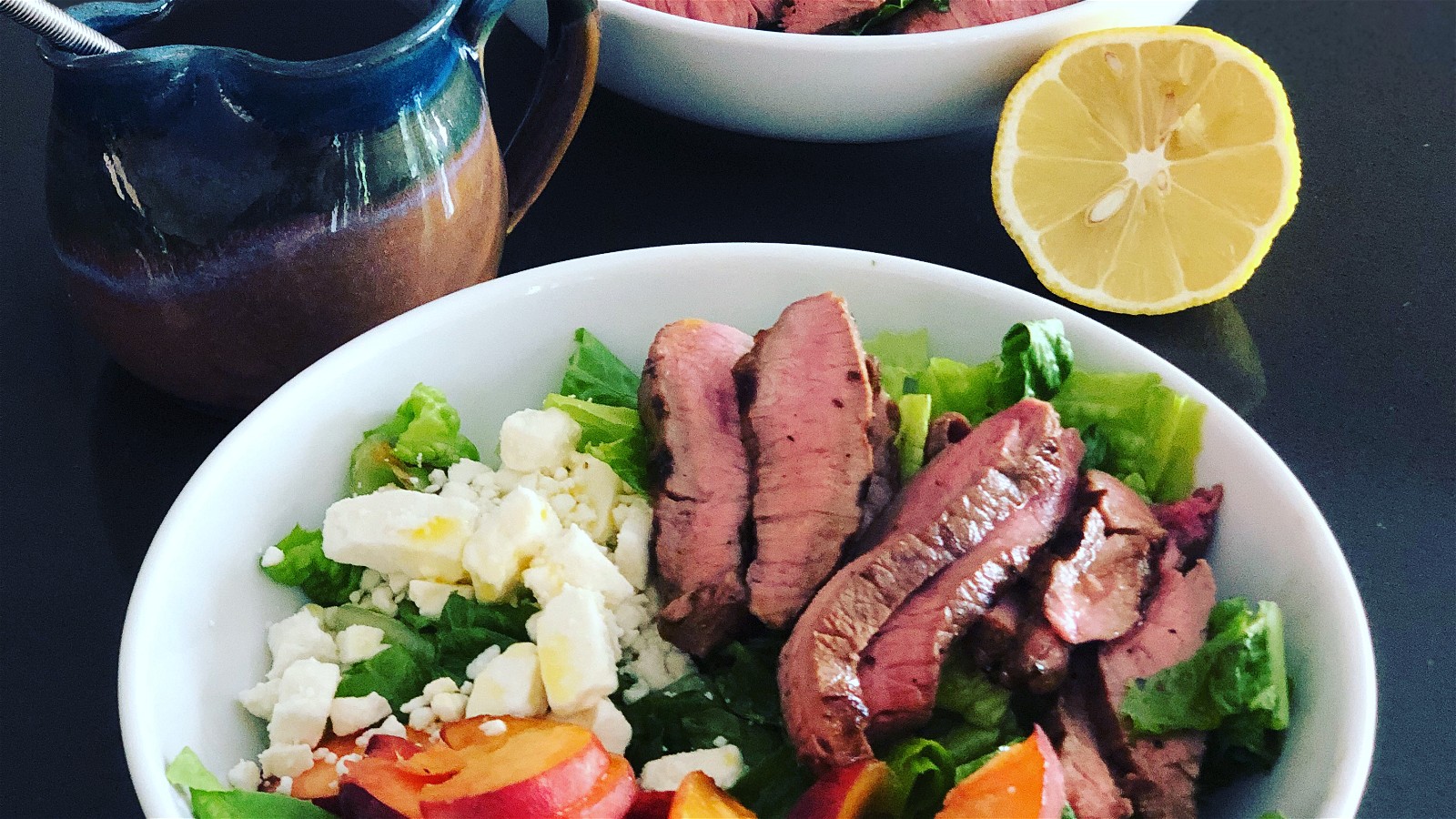 Image of Balsamic Steak Salad with Peaches
