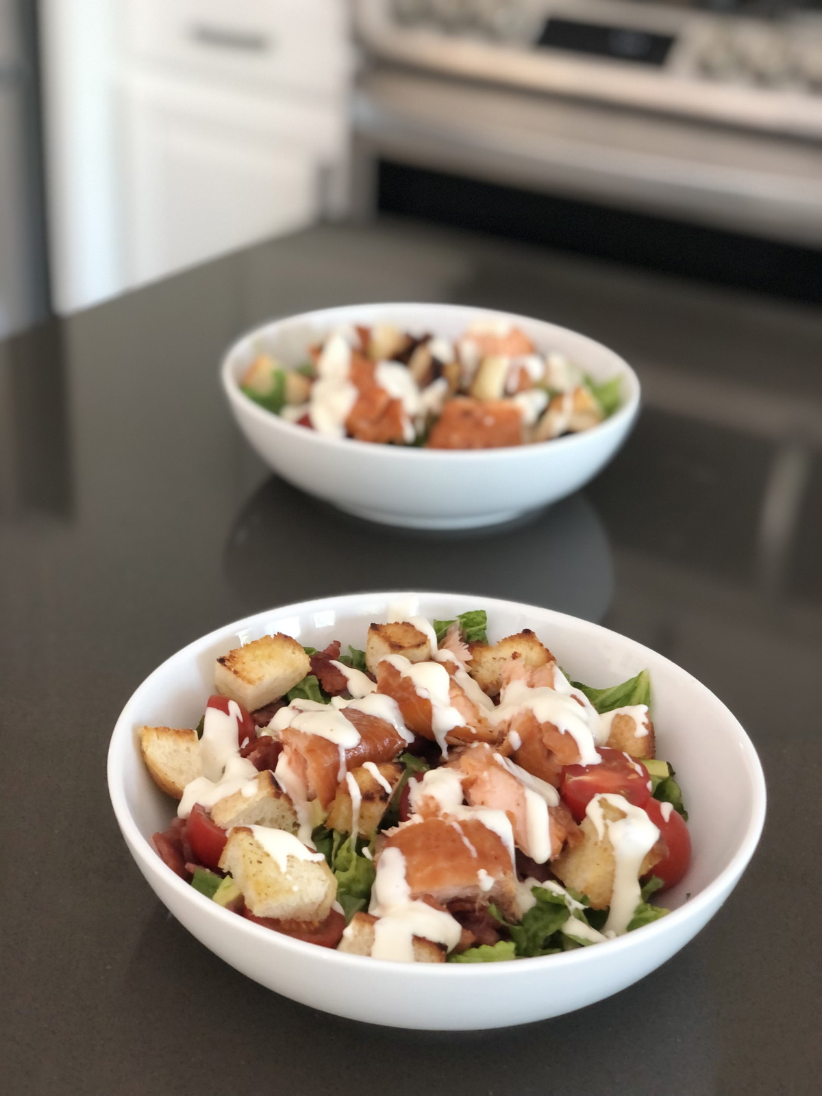 Salmon BLT Salad