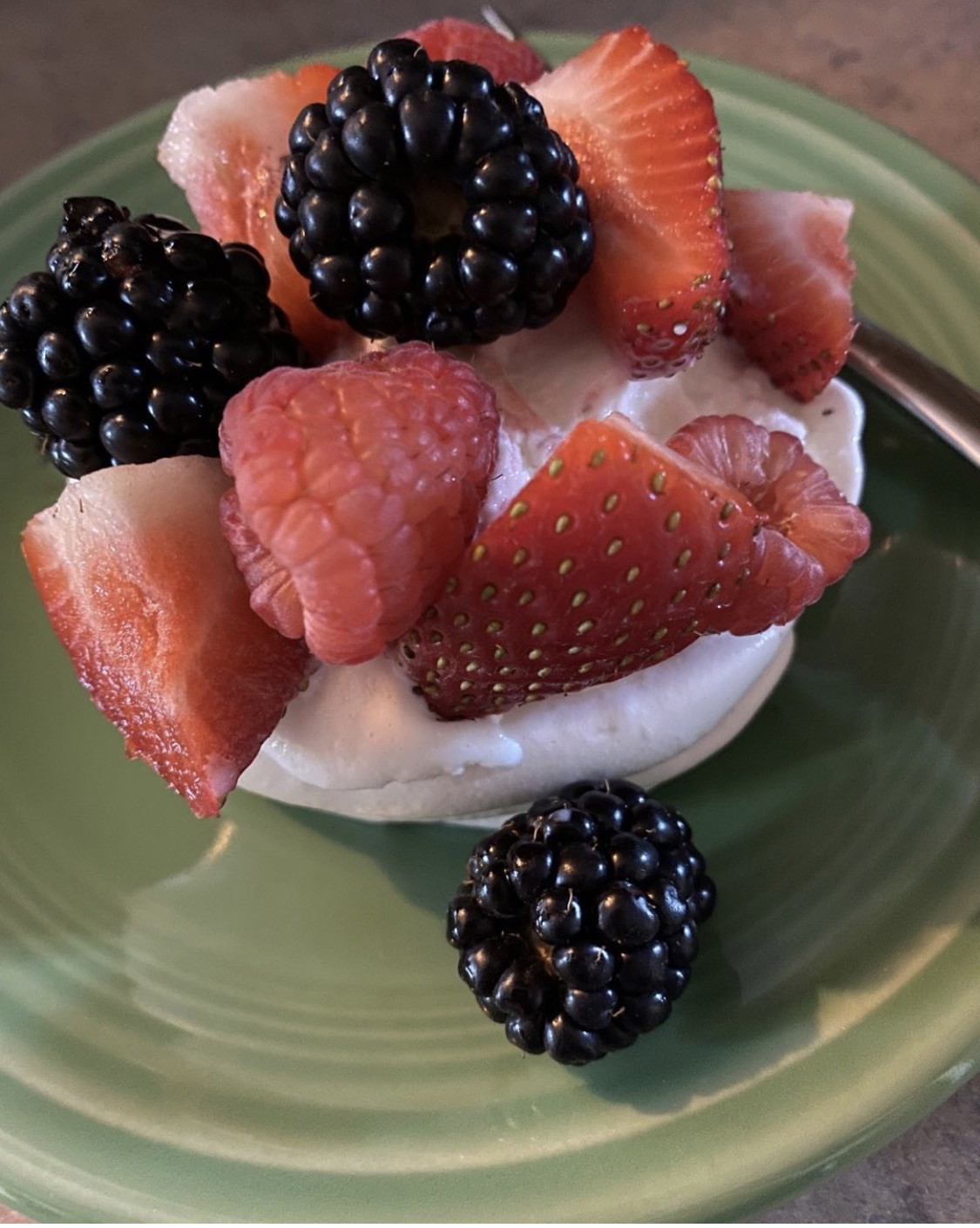 Traverse City Cherry Pavlova with Fresh Berries
