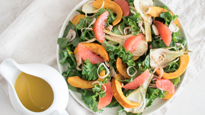 Image of Roasted Squash, Fennel and Grapefruit Salad