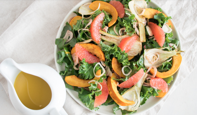 Roasted Squash, Fennel and Grapefruit Salad