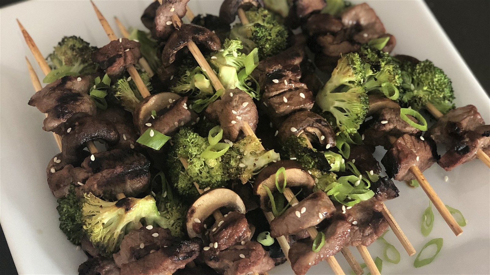 Beef and Broccoli Kebabs