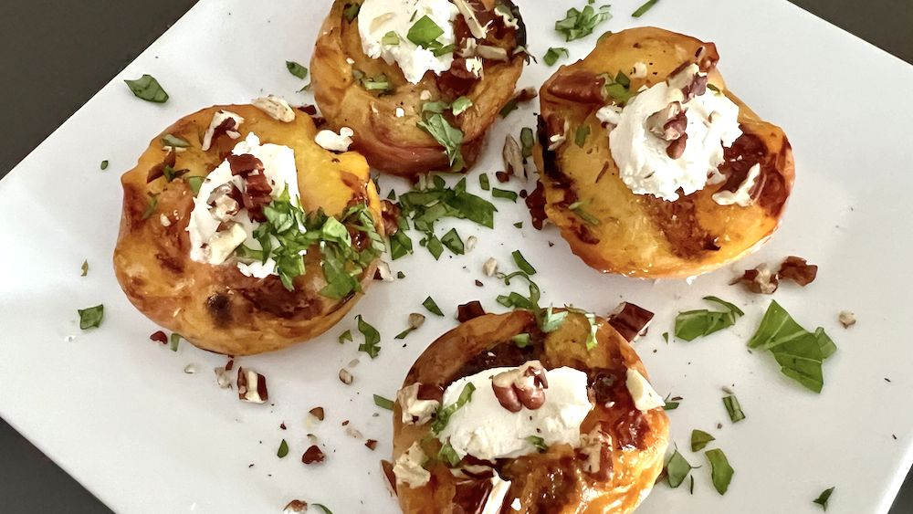 Image of Grilled Peaches with Goat Cheese
