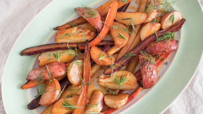 Image of Garlic and Herb Roasted Root Vegetables