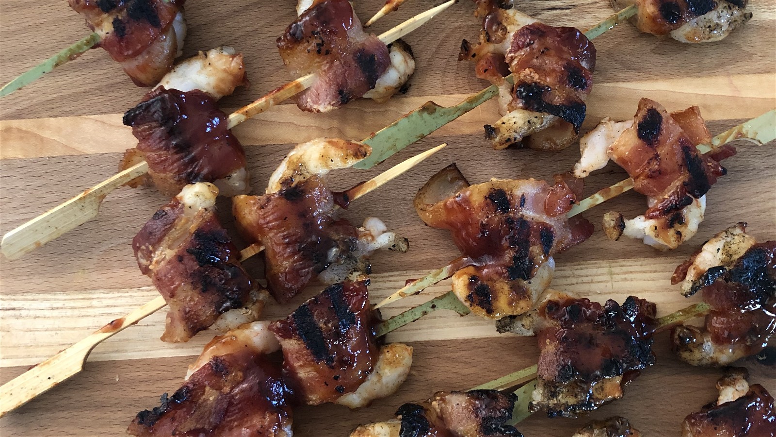 Image of Bacon Wrapped Shrimp Skewers with Chipotle Sauce