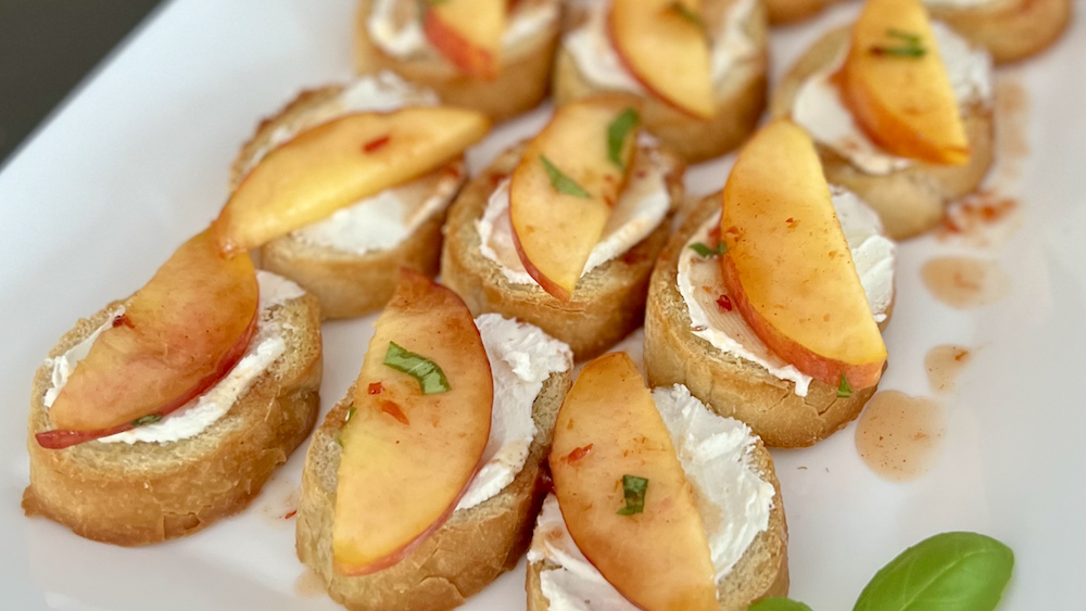 Peach Bruschetta