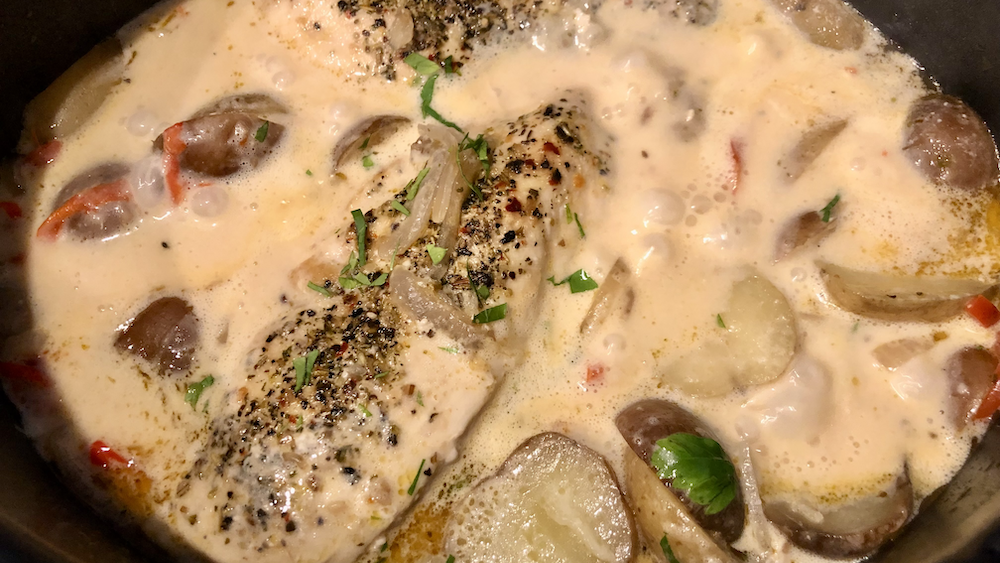 Crockpot Tuscan Chicken