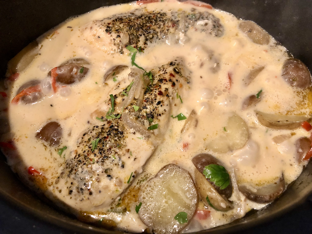 Crockpot Tuscan Chicken