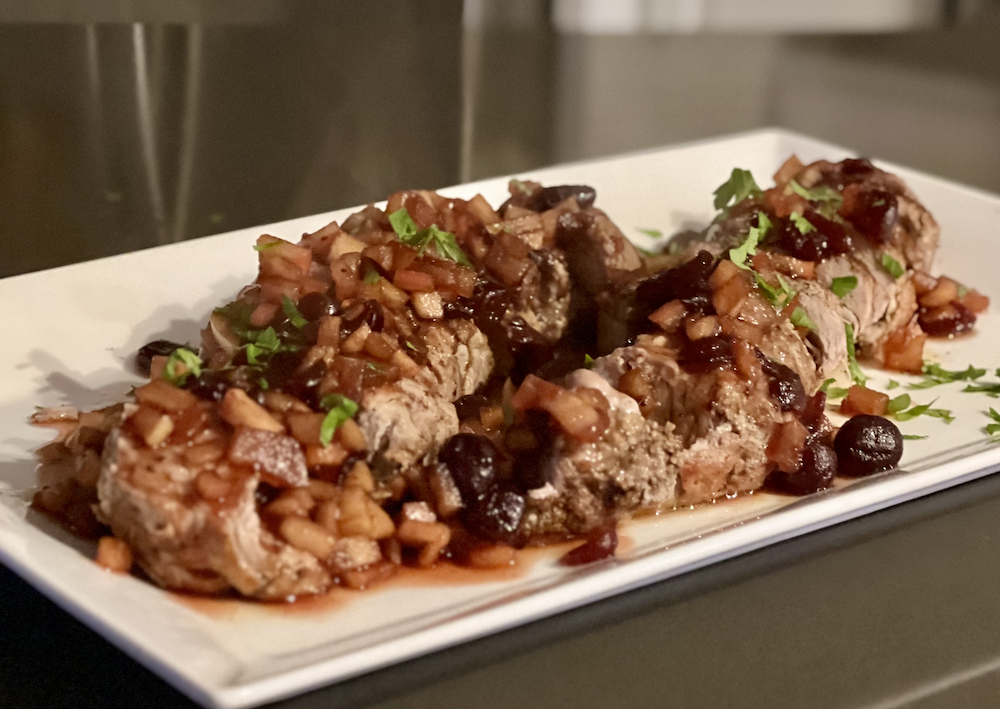 Apple and Cranberry Pork Tenderloin