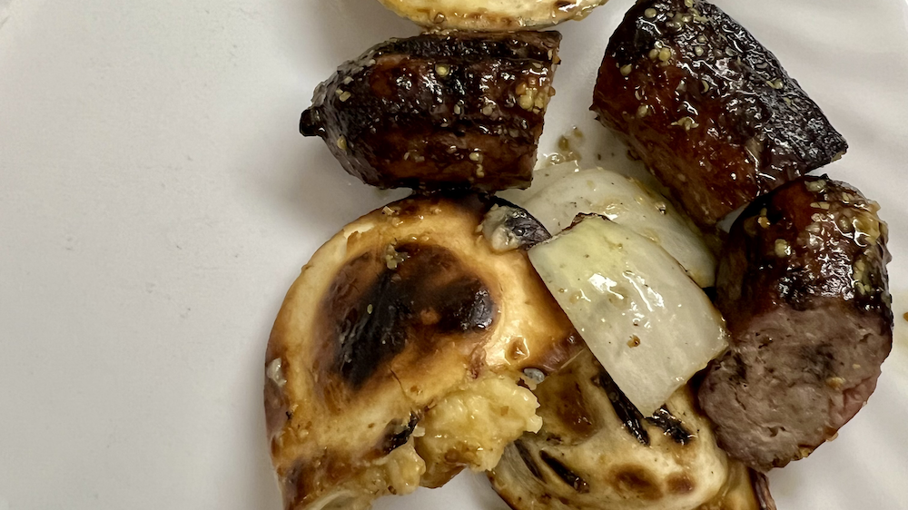 Image of Grilled Pierogis and Kielbasa