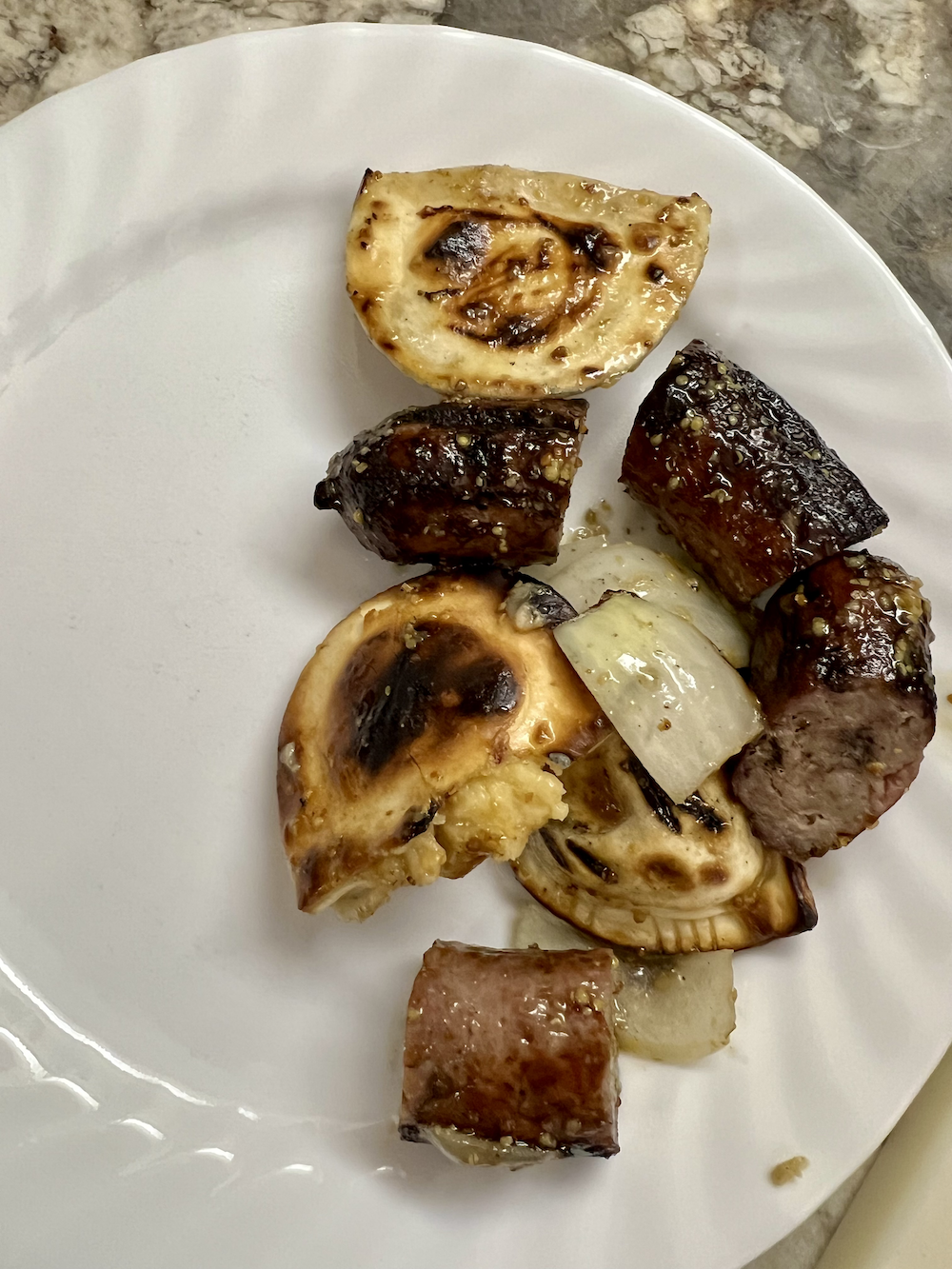 Grilled Pierogis and Kielbasa
