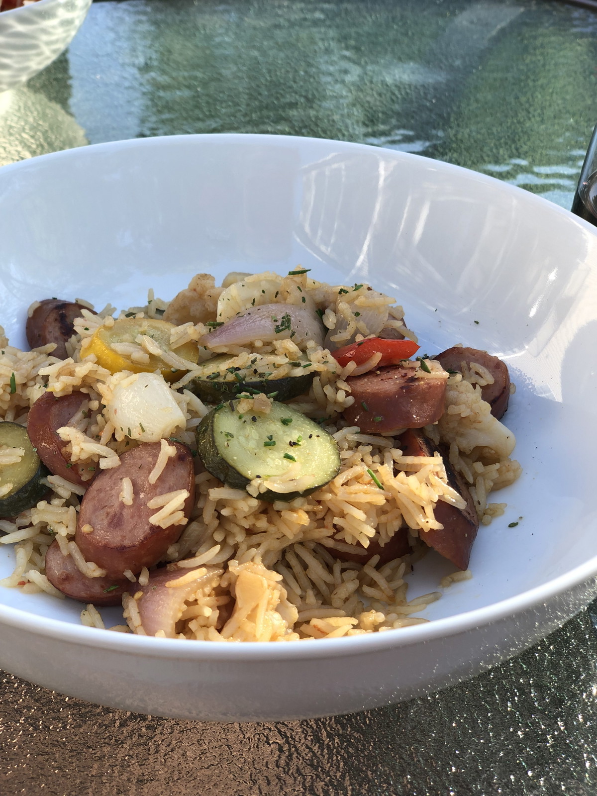 Chicken Sausage with Rice