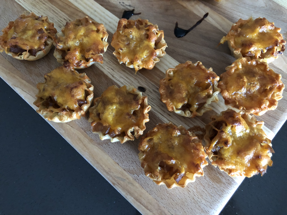 Cheddar Apple Phyllo Cups