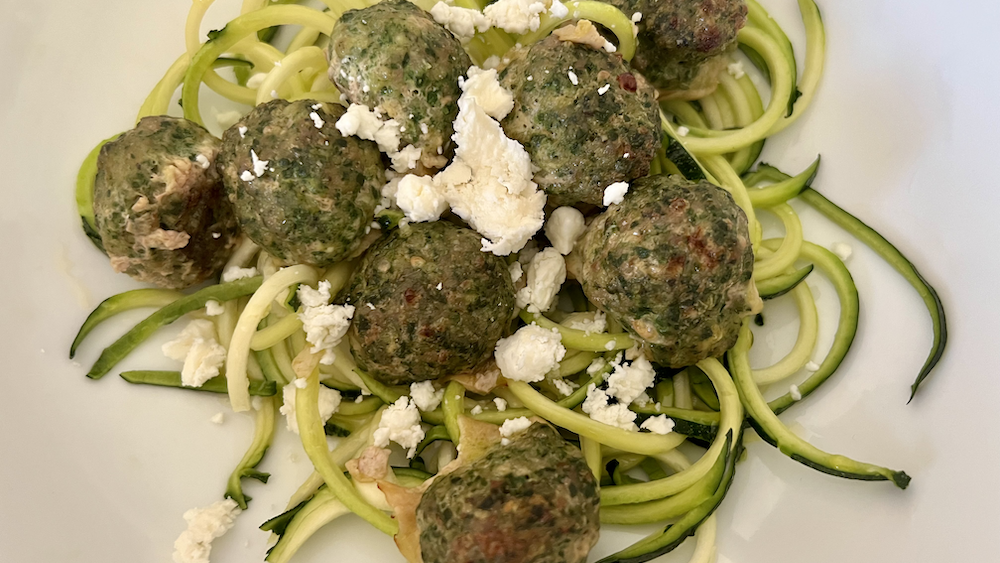 Image of Zucchini Noodles with Mini Meatballs