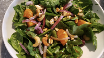 Image of Orange and Red Spinach Salad