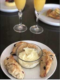Blueberry Scones with Orange Butter