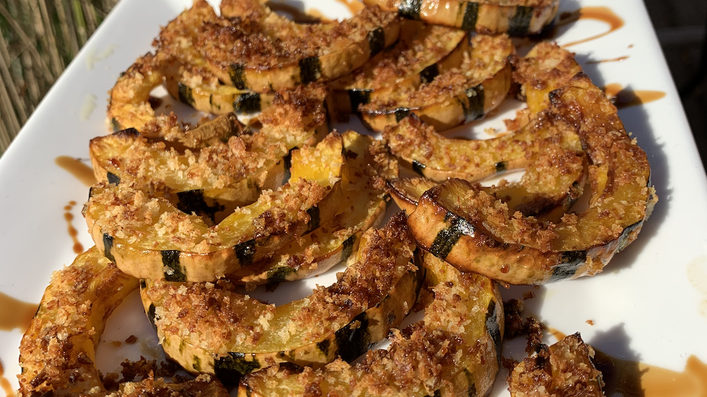 Image of Rosemary Parmesan Crusted Delicata Squash