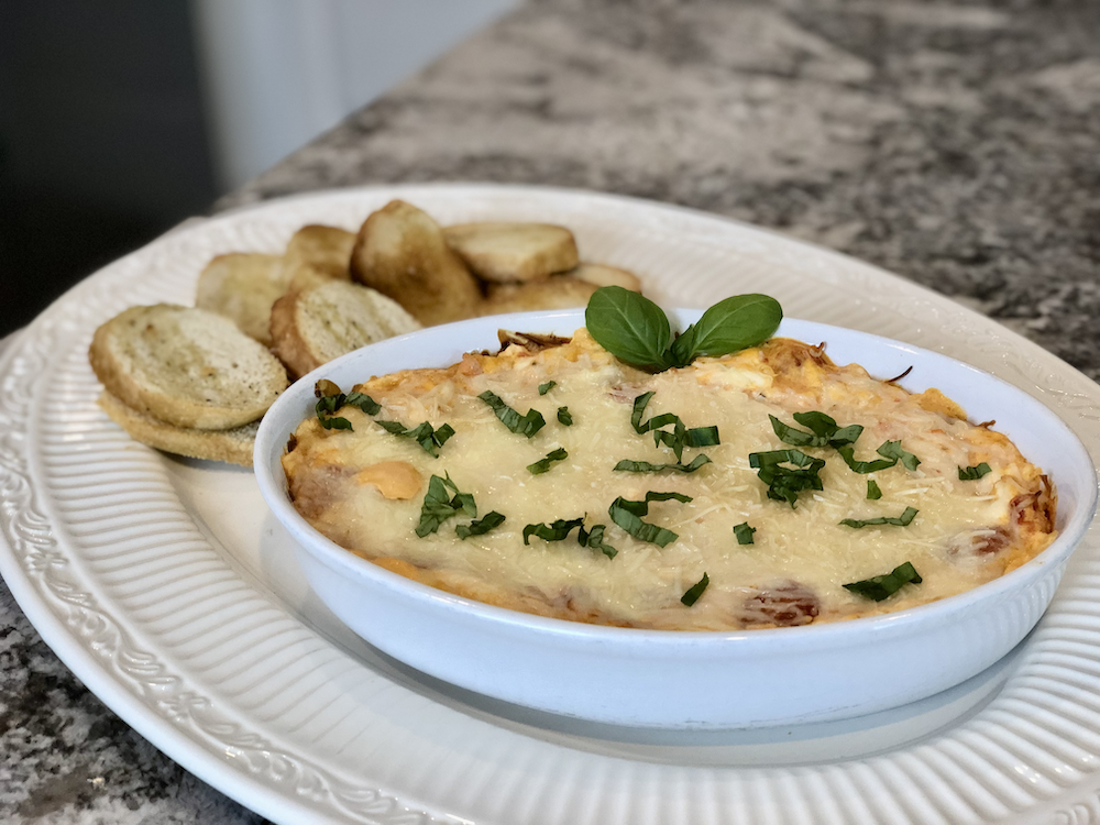 Cheesy Caprese Dip