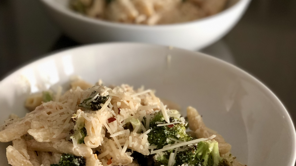 Broccoli and Goat Cheese Pasta