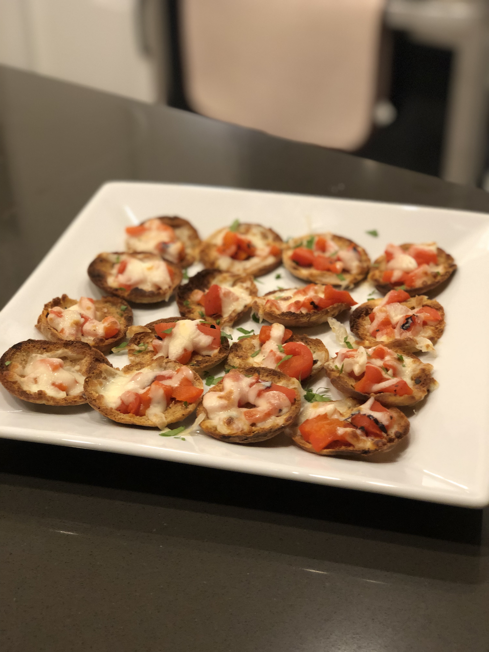 Provolone and Roasted Red Pepper Crisps