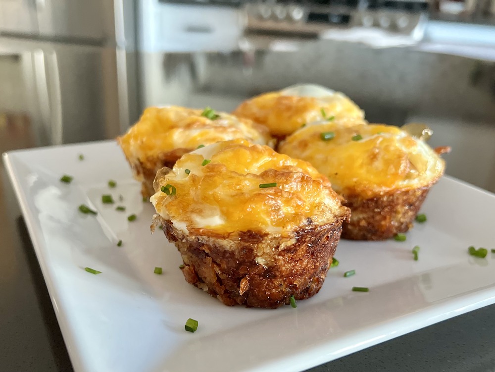 Baked Eggs in Stuffing Cups