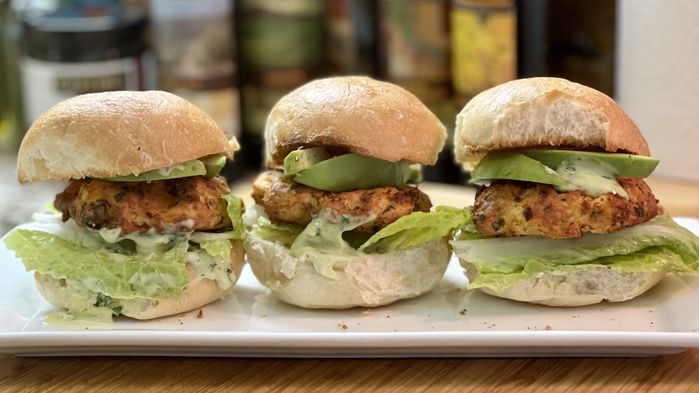 Image of Salmon Burger with Green Goddess