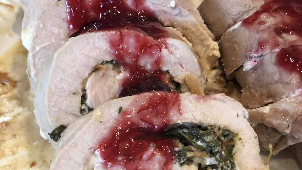 Holiday Stuffed Pork Tenderloin