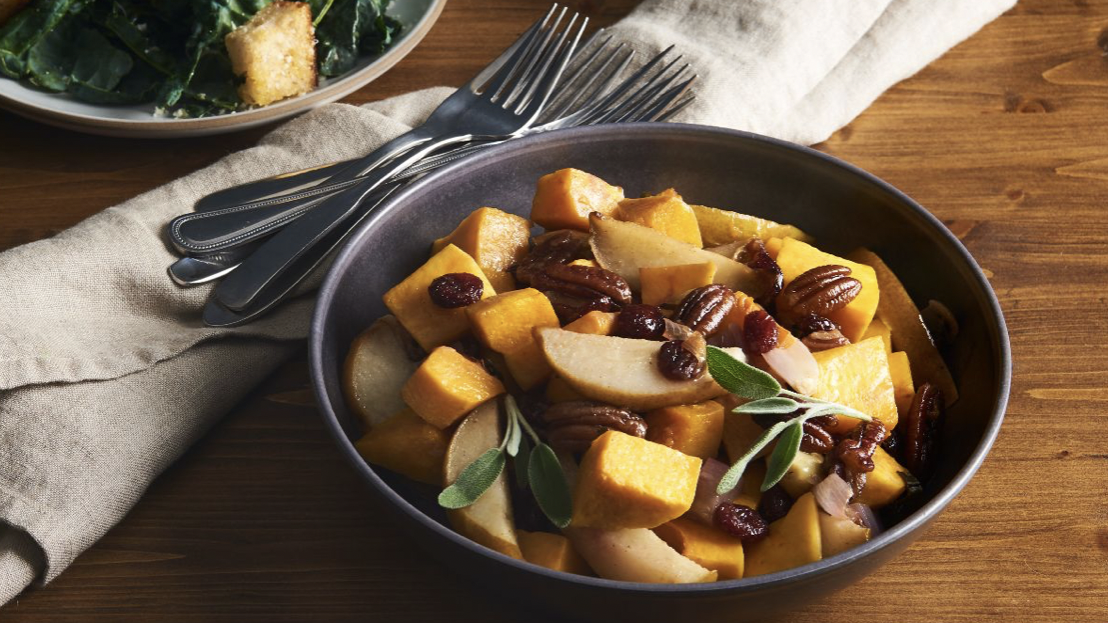 Image of Roasted Butternut Squash with Pears and Pecans