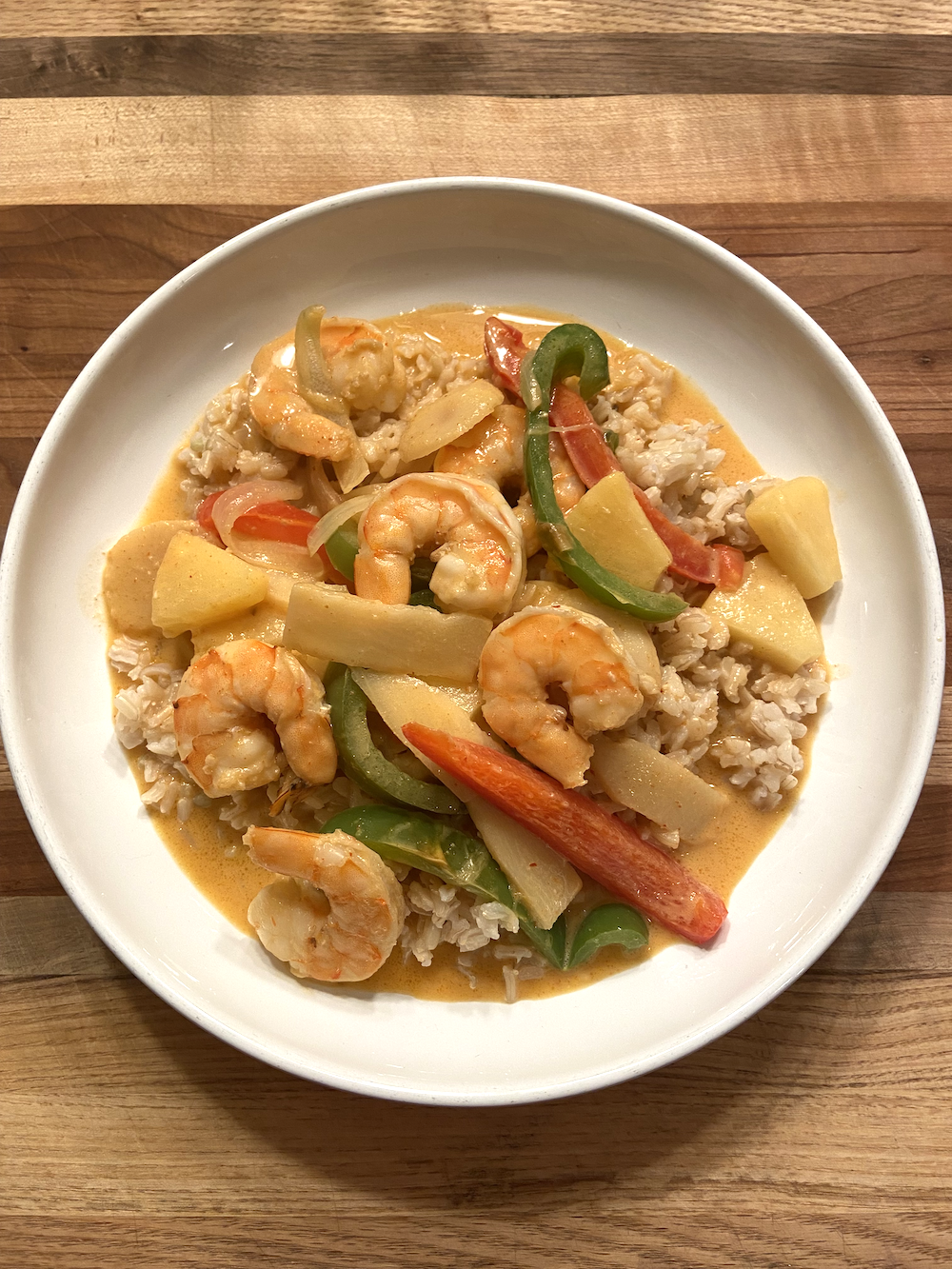 Thai Pineapple Shrimp Curry