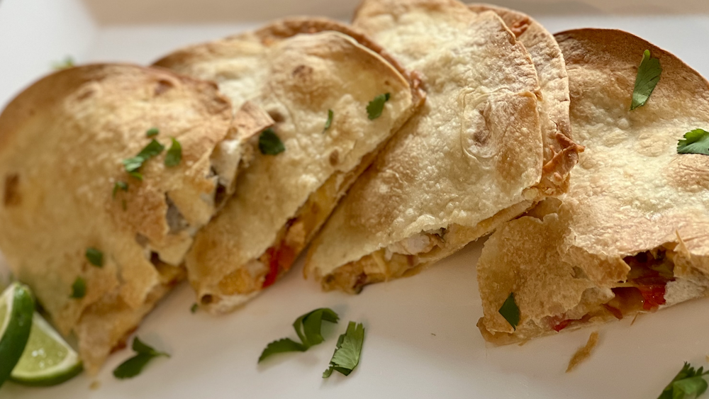 Image of Quesadillas with Shrimp and Peppers