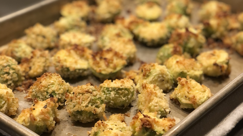 Parmesan Crusted Brussels Sprouts