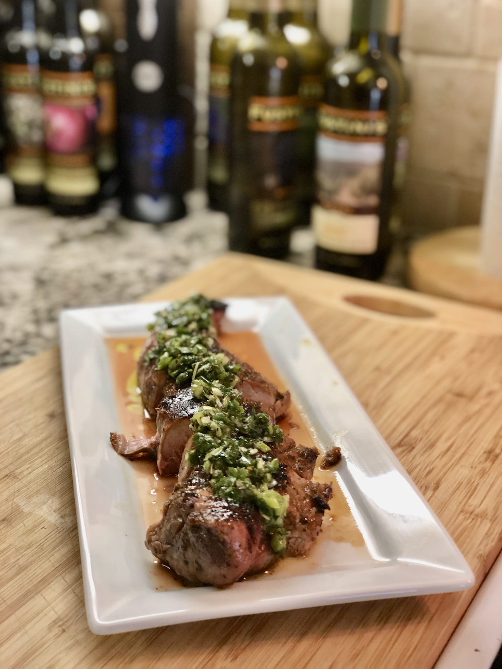 Grilled Pork with Herb Sauce