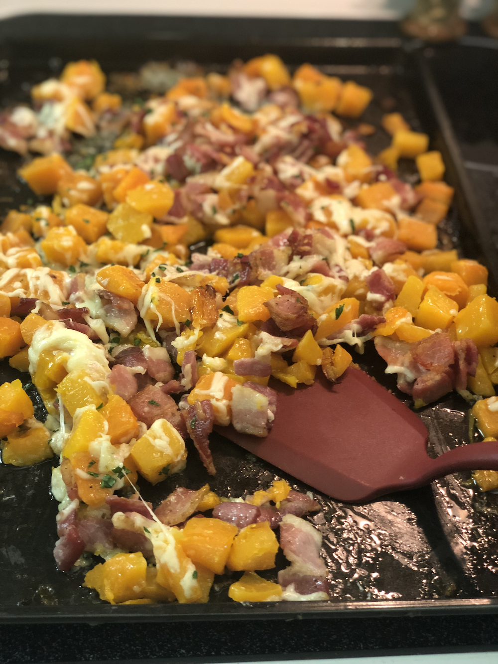 Cheesy Bacon Butternut Squash